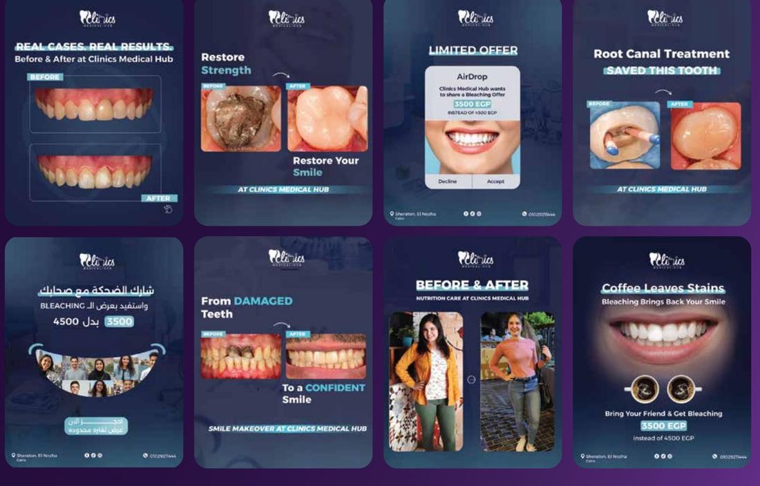 Dental Hub social media designs
